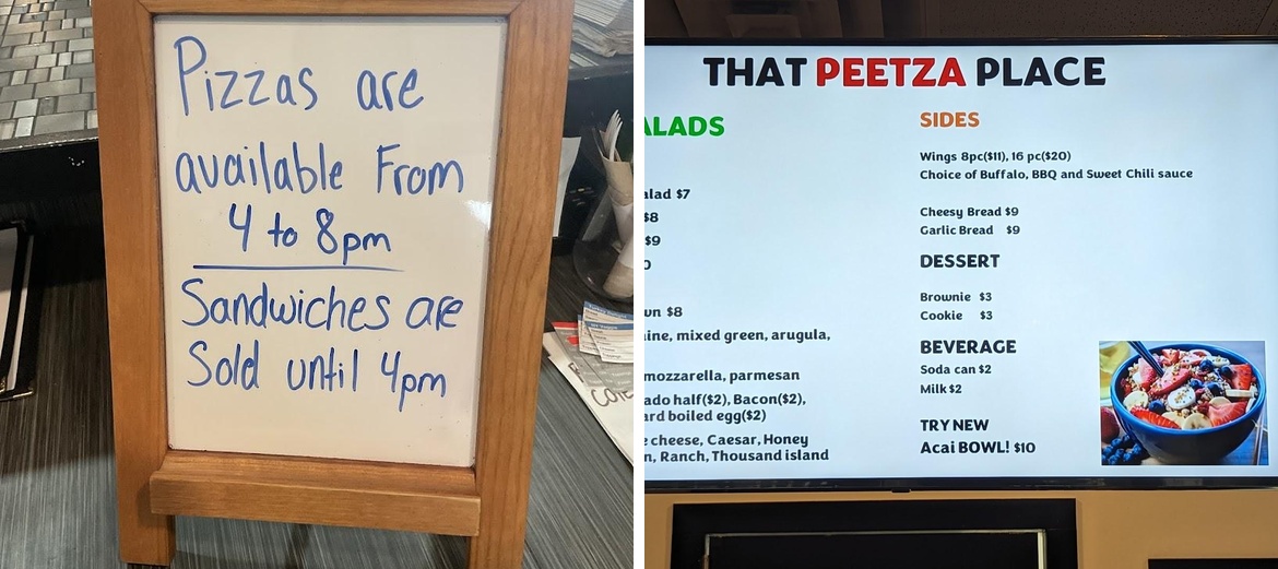 That Peetza Place Menu