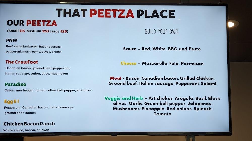 That Peetza Place Menu image 4